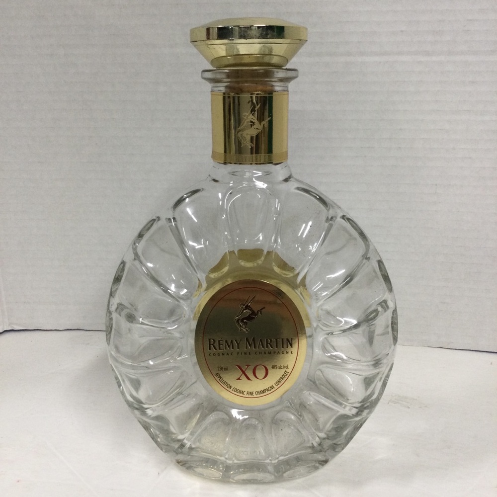 Empty Rémy Martin XO Cognac Fine Champagne Crystal Decanter 750ml